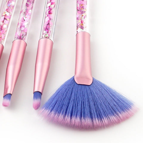7 PIECE GLITTER BRUSH SET - Wolrdiscounts