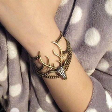 Charming Gifts 51 Vintage Deer Bracelet - Wolrdiscounts