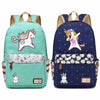 Cute Cartoon Unicorn Canvas Backpack - Wolrdiscounts