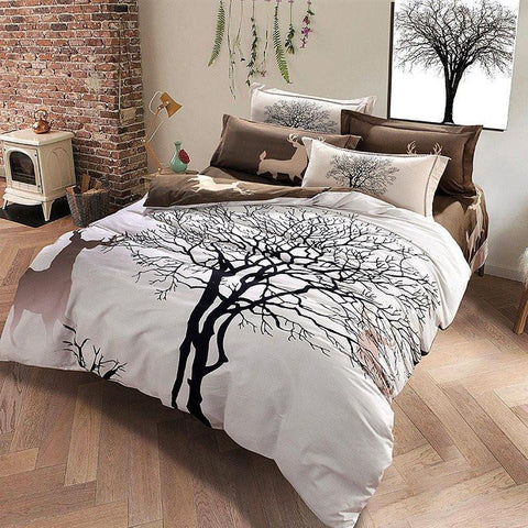 Tree Deer Duvet Set - Wolrdiscounts