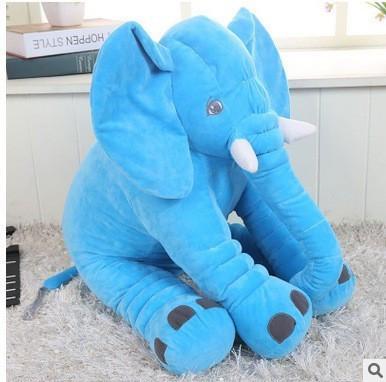 Super Cute Long Nose Elephant Grey Soft Plush Pillow - Wolrdiscounts