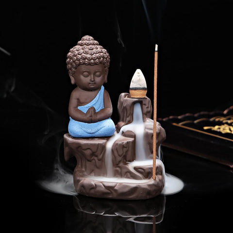 LITTLE MONK CENSER BACKFLOW INCENSE BURNER - Wolrdiscounts