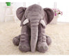 Super Cute Long Nose Elephant Grey Soft Plush Pillow - Wolrdiscounts