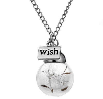 Real Dandelion Seeds Necklace - Make a Wish - Wolrdiscounts