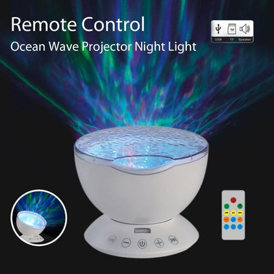 Ocean Wave Music Projector Lamp LED Night Light - Wolrdiscounts