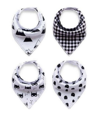 4PCS BANDANA BIBS - Wolrdiscounts