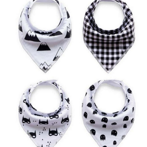 4PCS BANDANA BIBS - Wolrdiscounts