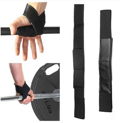 Men Leather Padded Gym Weight Lifting Straps Crossfit Wrist Support Wraps Hand Bar Bodybuilding Strength Power Training Workout