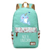 Cute Cartoon Unicorn Canvas Backpack - Wolrdiscounts