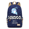 Cute Cartoon Unicorn Canvas Backpack - Wolrdiscounts