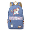 Cute Cartoon Unicorn Canvas Backpack - Wolrdiscounts